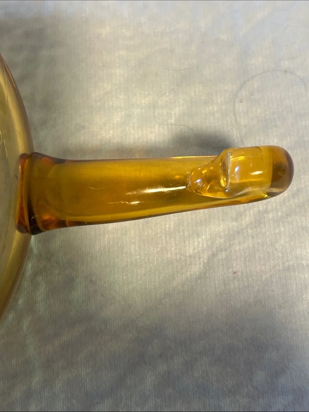 MCM Empoli Art glass Amber Handled Serving Bowl
